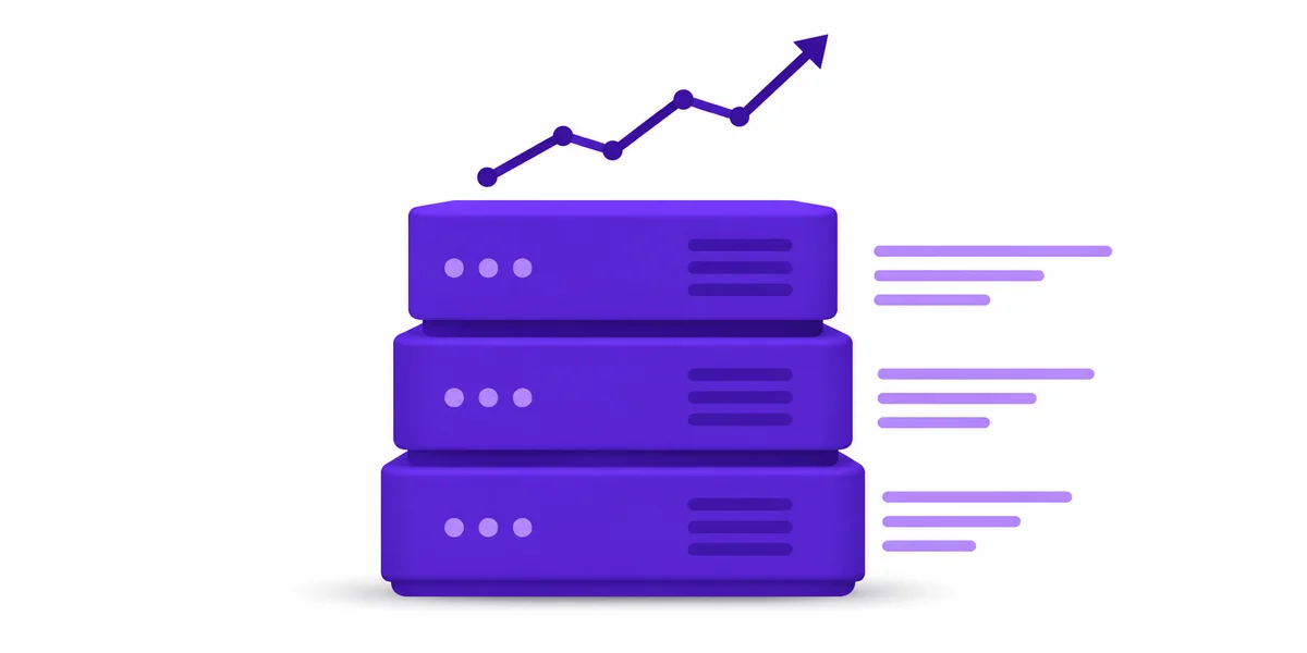 Yüksek throughput sunucu kulesi: katmanlı blok modeli Üç boyutlu üç katmanlı dikey server tower modeli, hız çizgileri ile yüksek throughput görseli