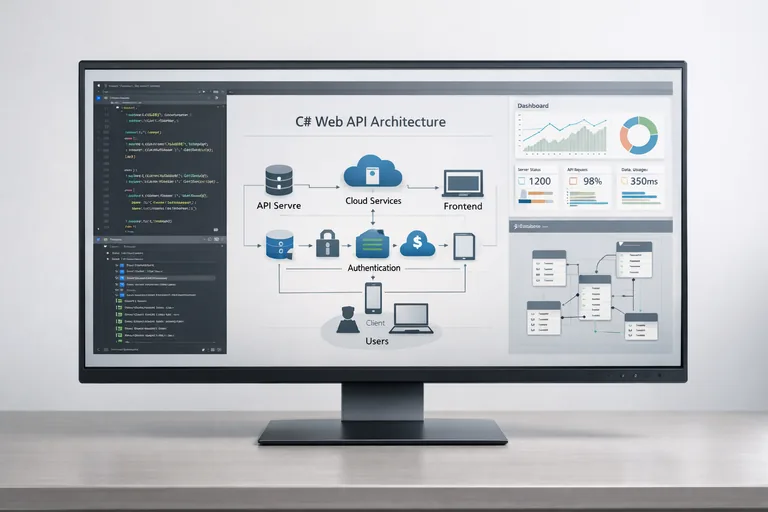 C# ile web API ve bulut mimarisi kullanımı Web API, bulut servisleri ve veri akışını aynı çözüm içinde birleştiren C# tabanlı mimari yaklaşım