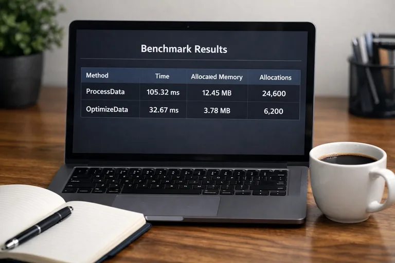 Benchmark çıktılarında süre ve tahsis miktarının yan yana görülmesiyle optimizasyon kararının veriye dayandırılması