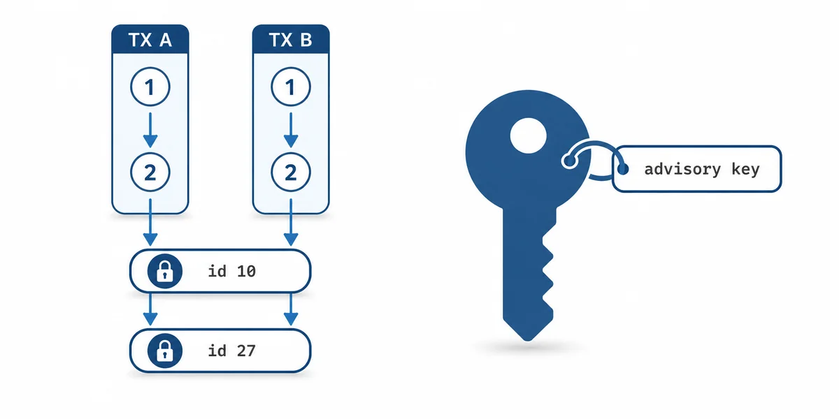 Tutarlı Lock Sırası ve Advisory Lock Anahtarı PostgreSQL tutarlı lock sırası ve advisory lock anahtar tabanlı koordinasyon
